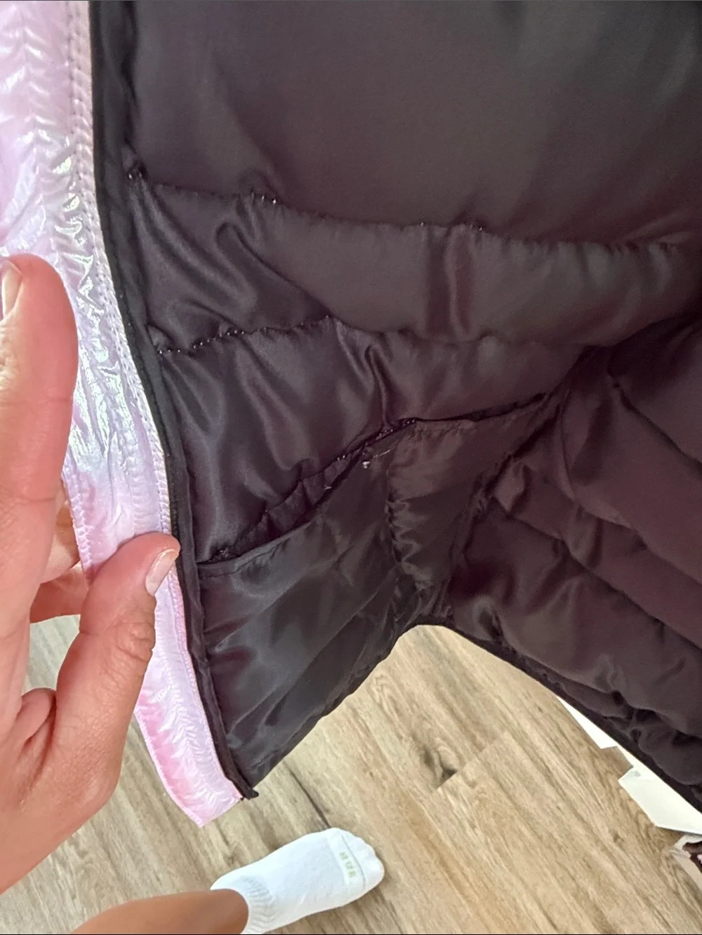 Under Armour Girls' Iridescent Puffer Jacket - Light Pearl Pink